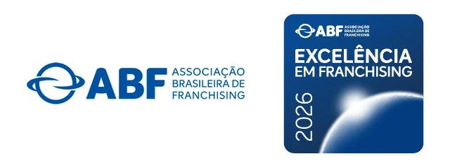 Selos de associada da ABF e de Excelência em Franchising 2026 da Eco Smart Lavanderia